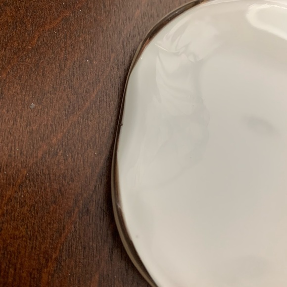 Beautiful white gold flecked Murano handblown ashtray - Picture 5 of 10